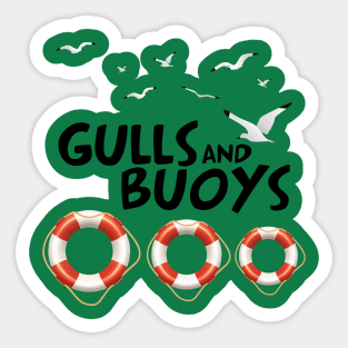 Cruise Gulls Buoys Funny Sailing Summer Trip Family Sticker